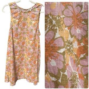 ANA  New Approach Sleeveless Floral Cotton Dress XL